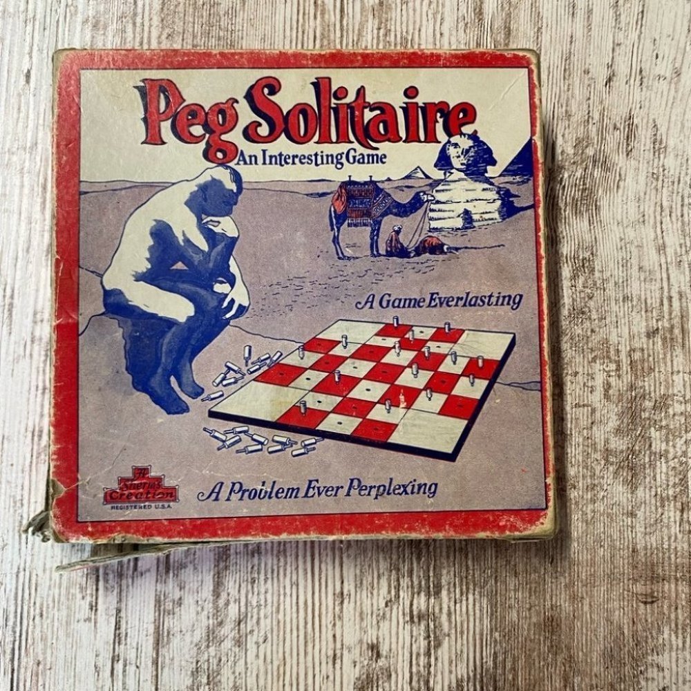 Vintage Peg Solitaire Game - Picture 1 of 12